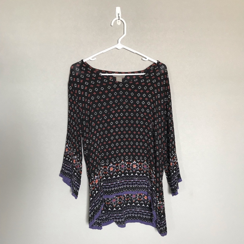 Long sleeve, flowy, boho chic top